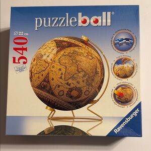 Ravensburger Puzzleball Historical Globe with Vintage Map Design. 540 ps 3D